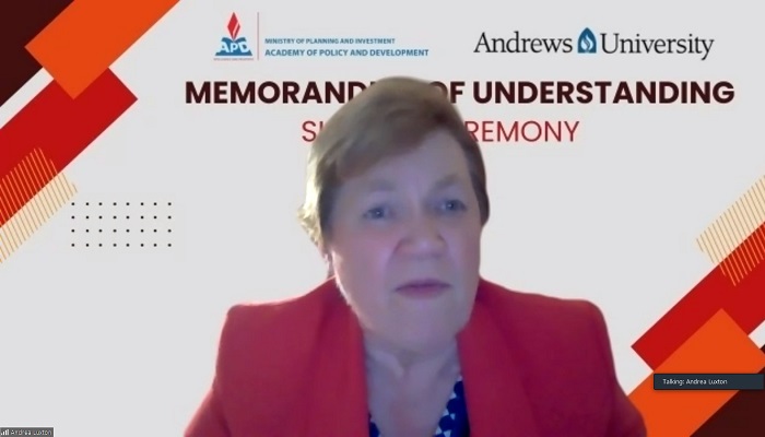 Lễ ký kết Biên bản ghi nhớ giữa Đại học Andrews và Học viện Chính sách và Phát triển